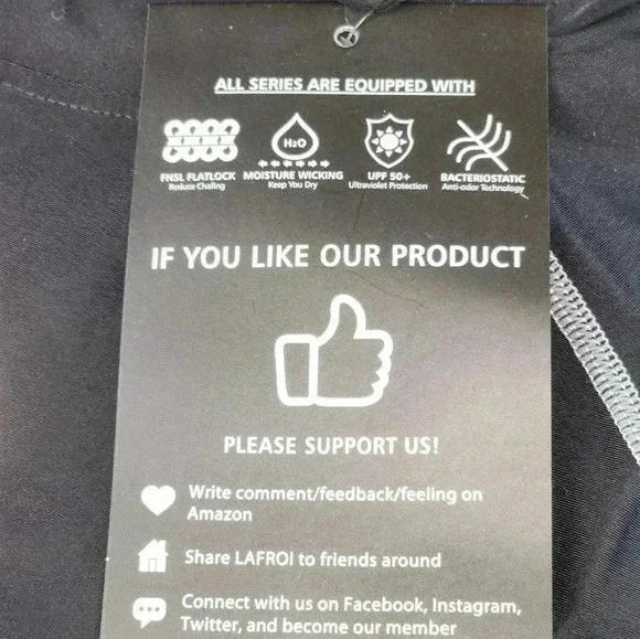 LAFROI Men's LS UPF 50+ Baselayer Skins Burst Compression Rash Guard. XL XXL - Picture 3 of 9